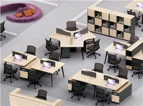 四人位屏風辦公桌