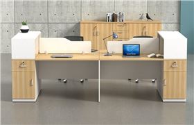 辦公桌組合帶隔斷柜