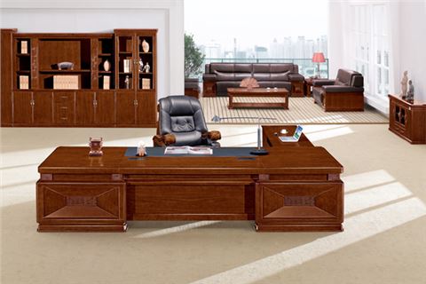 實木油漆大班臺——迪盛系列辦公桌H06D42,36,32