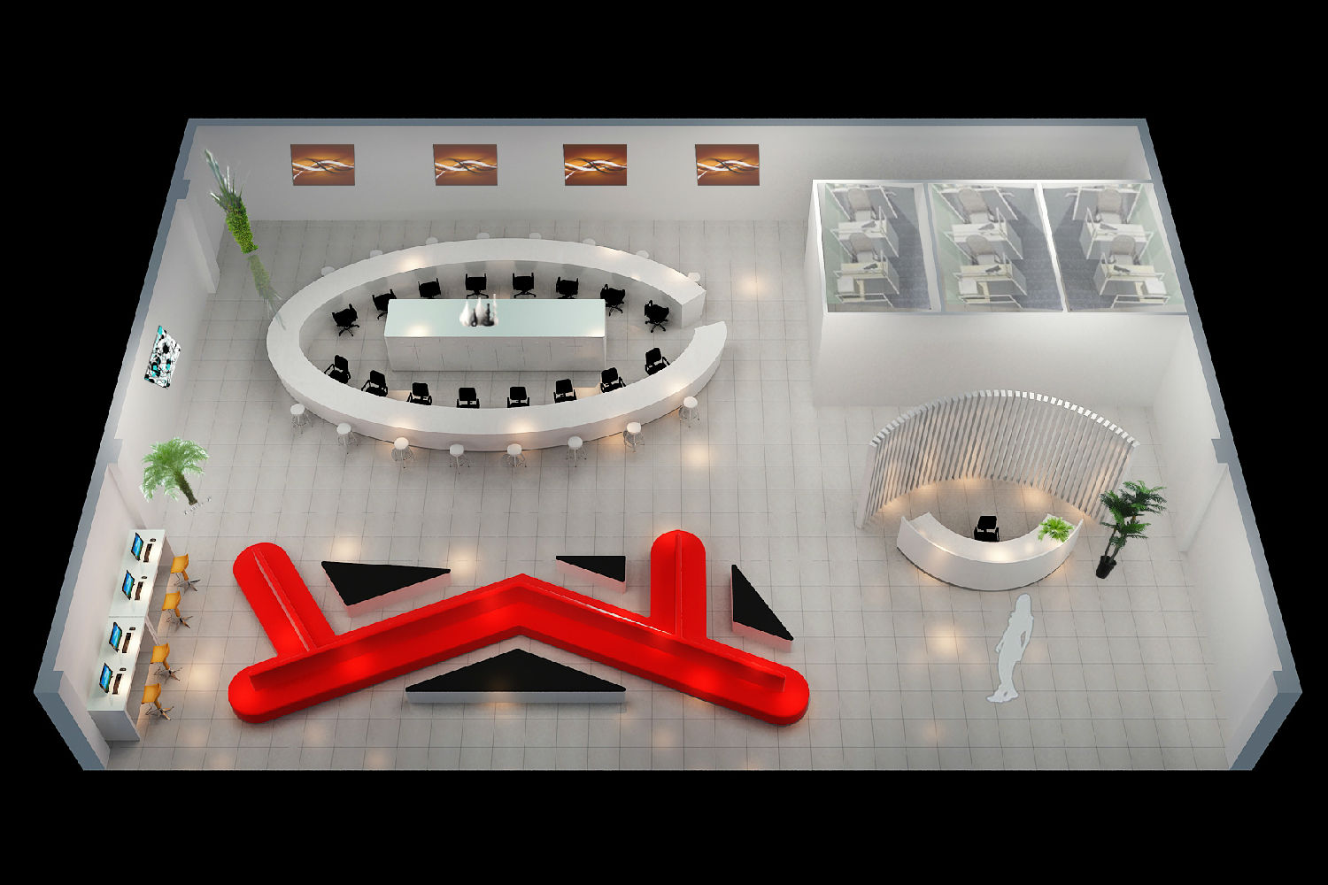 上海辦公家具采購&mdash;&mdash;松江大學城接待區設計圖