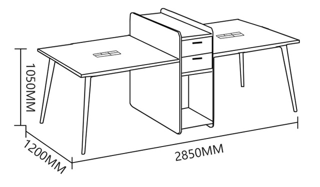 四人位辦公桌,上海辦公家具