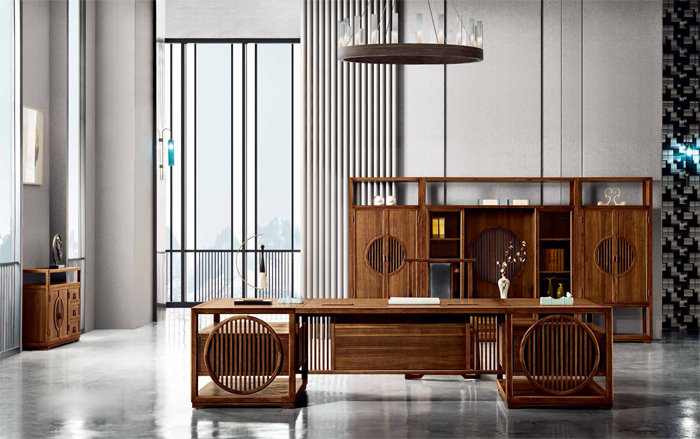 新中式楠木辦公桌