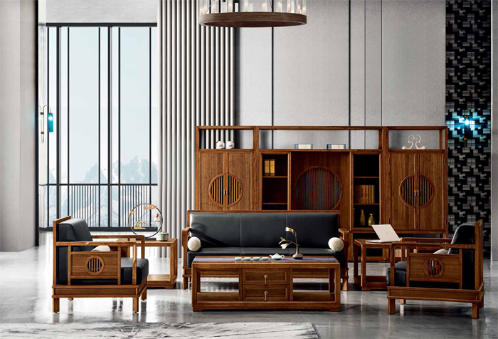 新中式楠木辦公桌