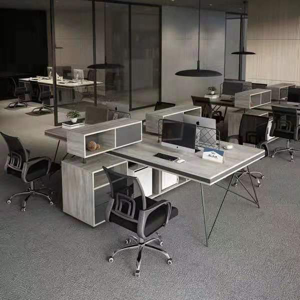 辦公桌組合帶隔斷柜