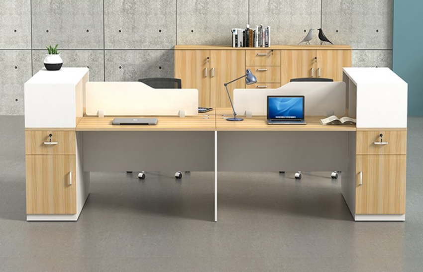 辦公桌組合帶隔斷柜