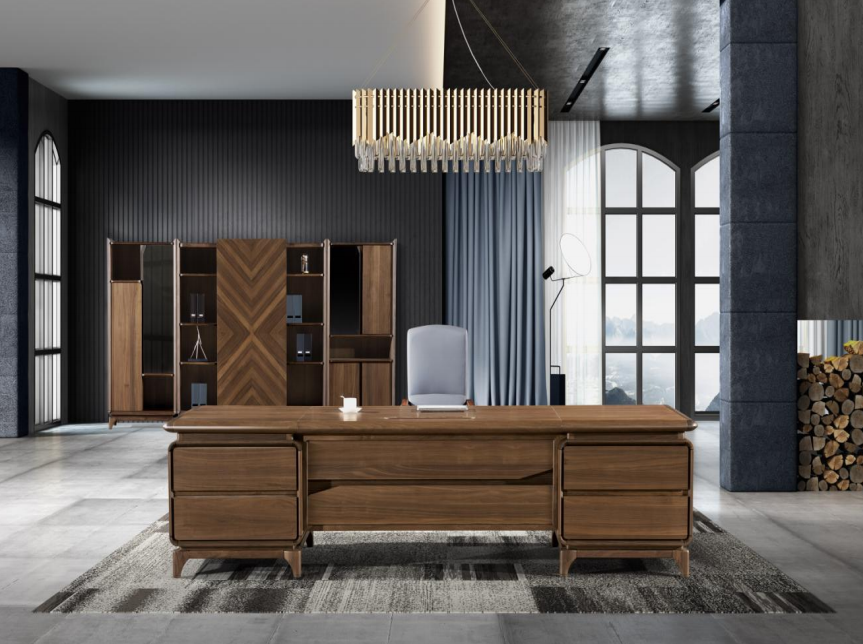 實木原木辦公桌