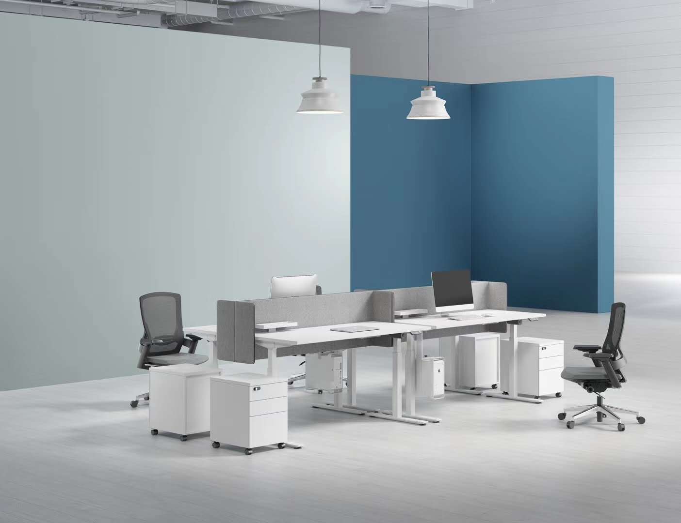 白色現代辦公桌