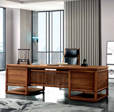 明代風格新中式實木大班臺楠木總裁辦公桌