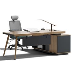 老板桌總裁桌實木桌腳簡約現代家具經理桌主管桌辦公桌椅組合