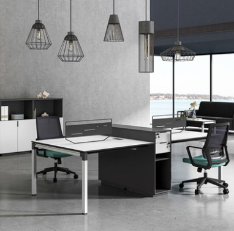 現代簡約電腦屏風工作位職員辦公桌